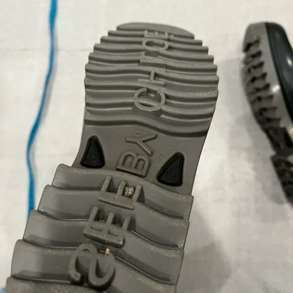 [37/7]See By Chloe white Lace Up Black Rain Boots - Picture 8 of 9